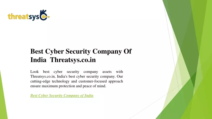 best cyber security company of india threatsys