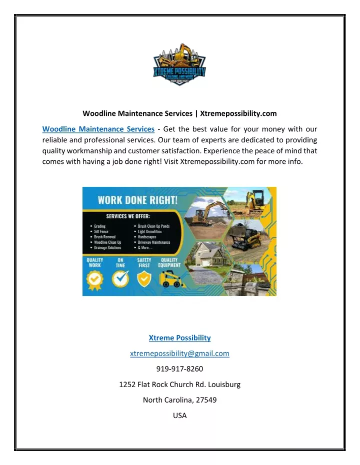 woodline maintenance services xtremepossibility
