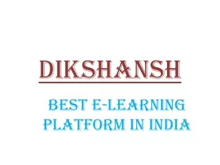 Elearning Platform for Students - Dikshansh