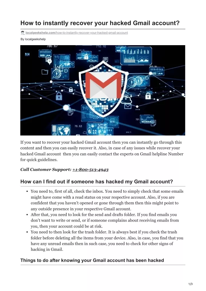 how to instantly recover your hacked gmail account