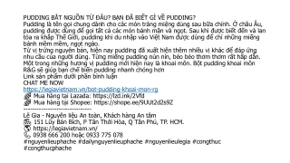 pudding b t ngu n t u b n bi t g v pudding