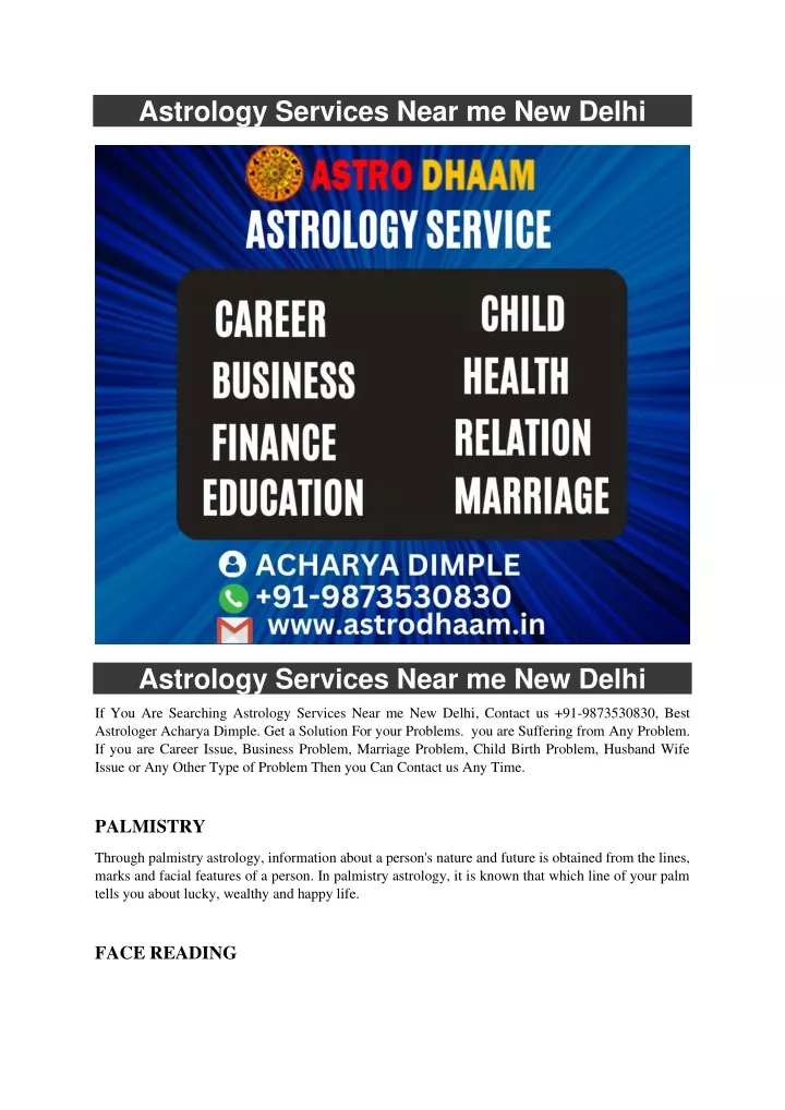 astrology services near me new delhi