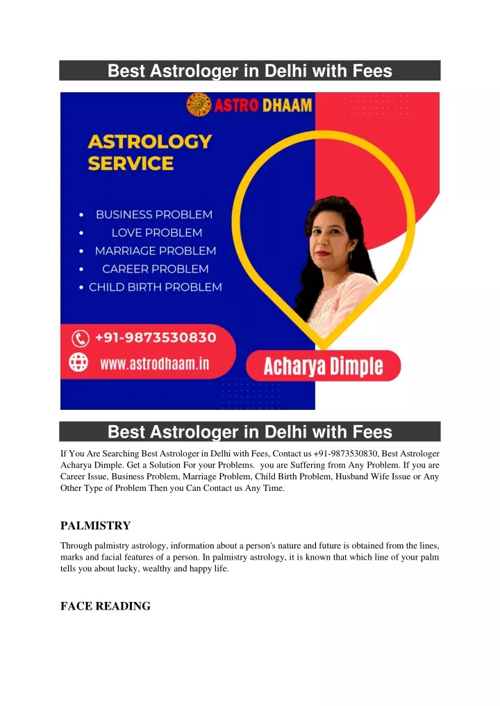 best astrologer in delhi with fees