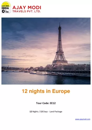 Book Europe Tour Packages at the Best Price | International Tour