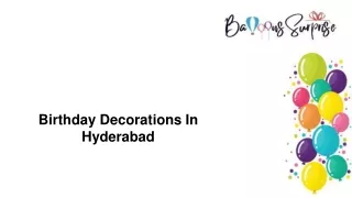Splendid Birthday Decoration in Hyderabad from Balloonsurprise