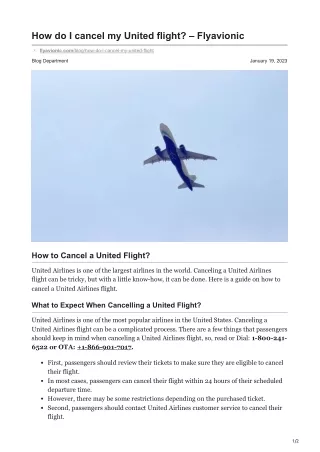 how do i cancel my united flight flyavionic