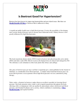 is beetroot good for hypertension