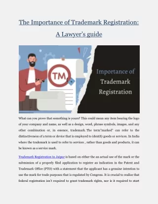 The Importance of Trademark Registration