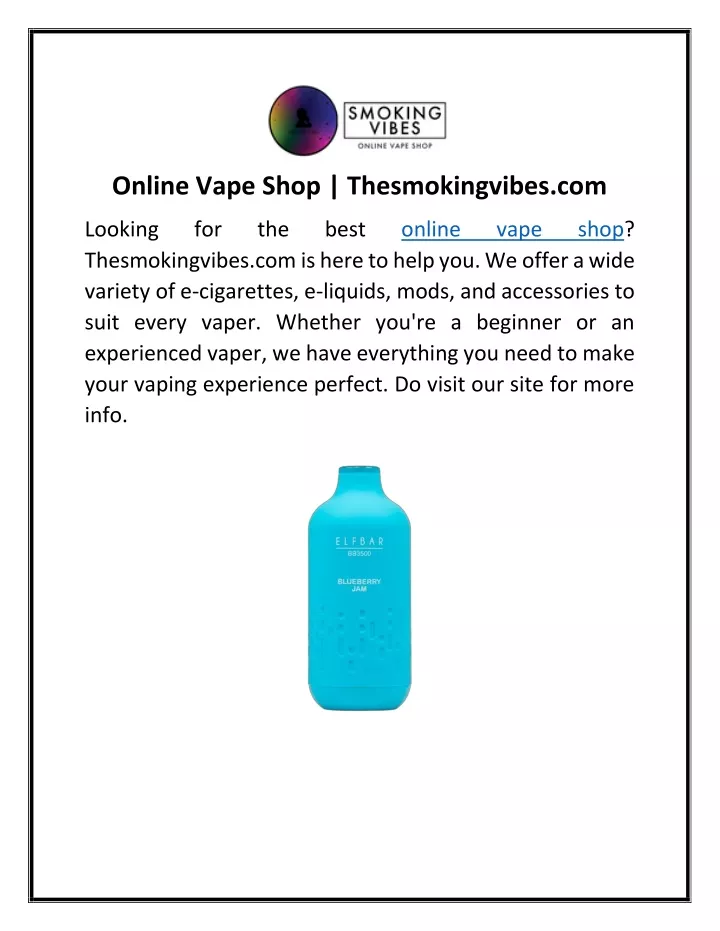 online vape shop thesmokingvibes com