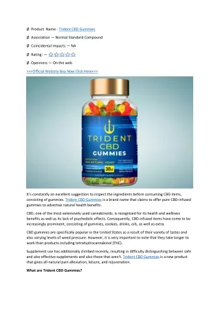 product name trident cbd gummies