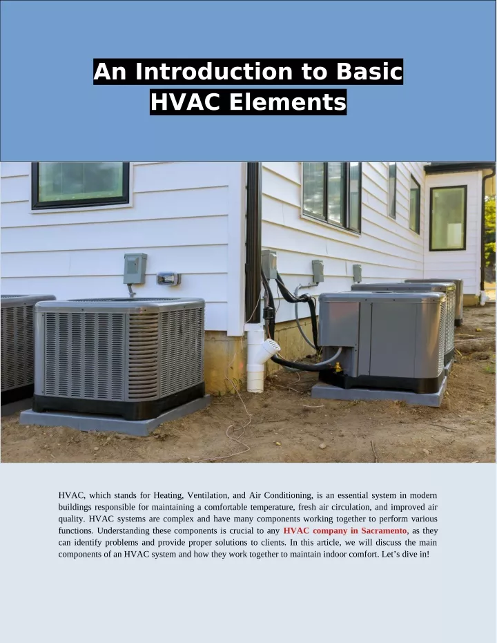 an introduction to basic hvac elements