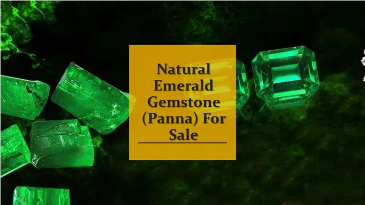 natural emerald gemstone panna for sale