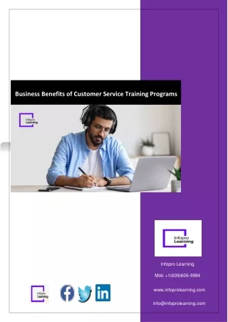 Business Benefits of Customer Service Training Programs