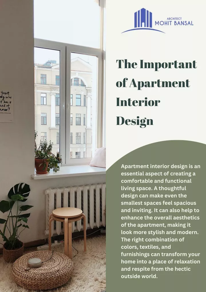 the important of apartment interior design