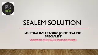 Waterproof Joint Sealing Specialist Brisbane