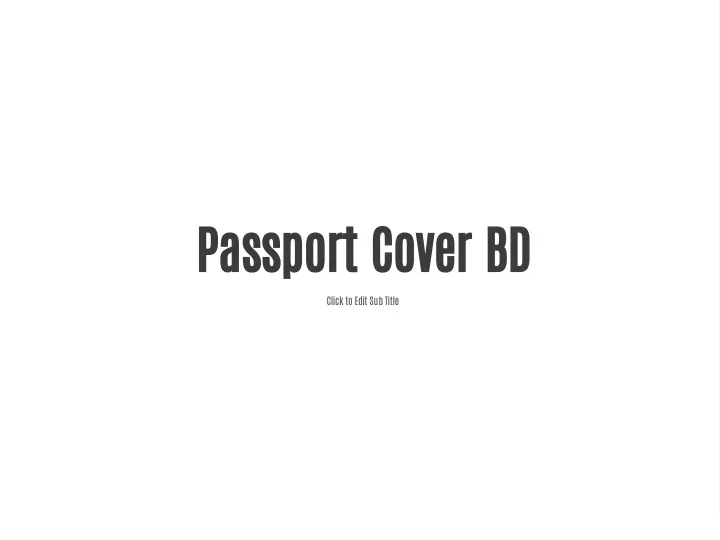 passport cover bd