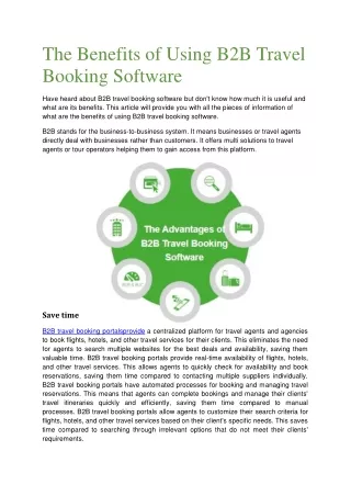 B2B travel Booking Software