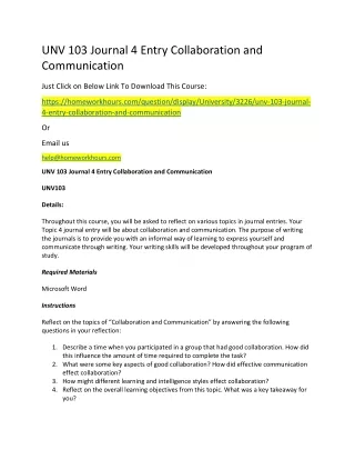 unv 103 journal 4 entry collaboration