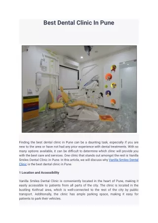 Best Dental Clinic in Pune _ Vanilla Smiles