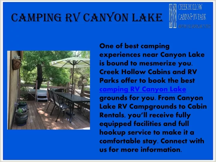 camping rv canyon lake