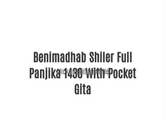 Benimadhab Shiler Full Panjika 1430 With Pocket Gita