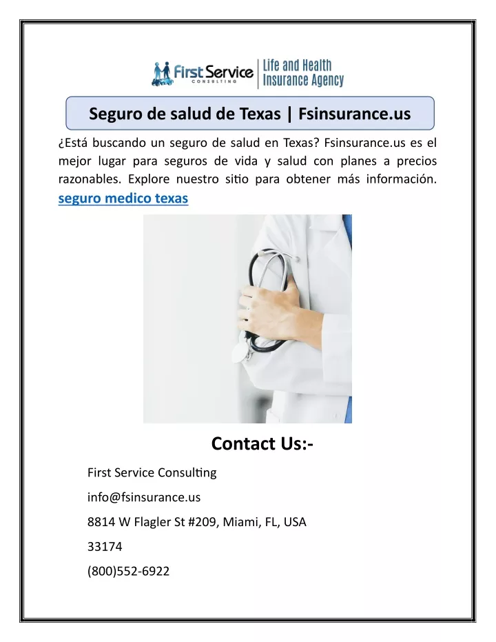 seguro de salud de texas fsinsurance us