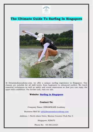 The Ultimate Guide To Surfing In Singapore