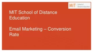 mit school of distance education