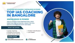 Top IAS Coaching In Bangalore