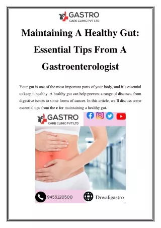 Best Gastroenterologist In Lucknow Call-9455120500