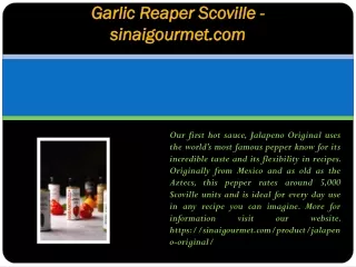Garlic Reaper Scoville - sinaigourmet.com
