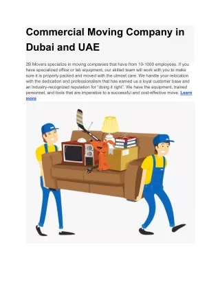 Commercial Moving Company in Dubai and UAE 3