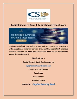 capital security bank capitalsecuritybank com