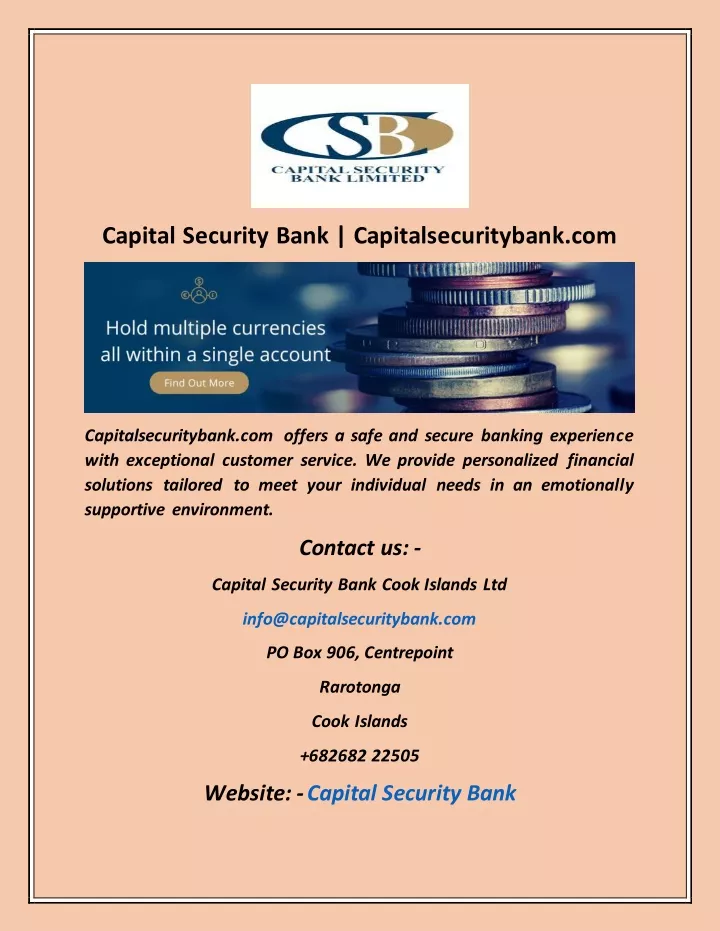 capital security bank capitalsecuritybank com