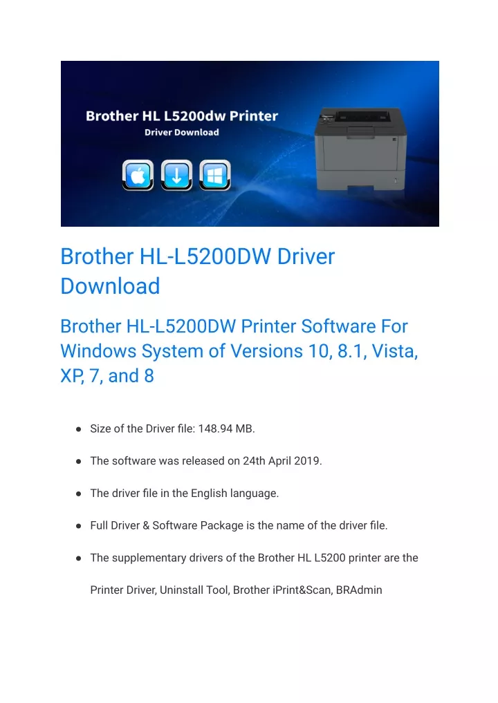 brother hl l5200dw driver download
