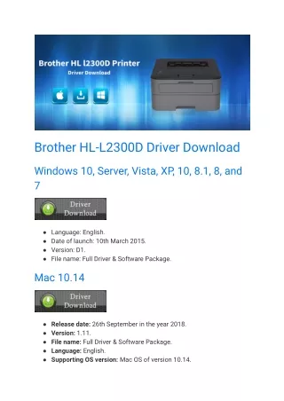 Brother HL-L2300D Driver Download (1)