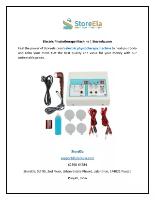 Electric Physiotherapy Machine | Storeela.com