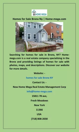 Homes for Sale Bronx Ny  Home-mega