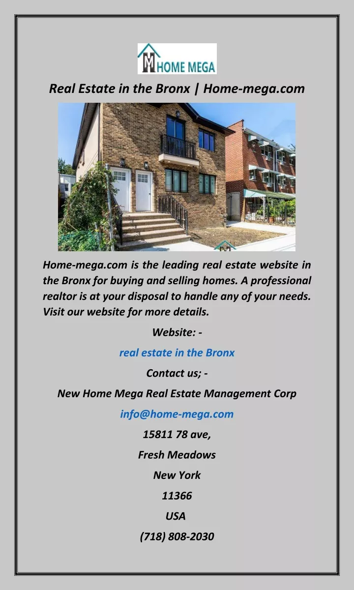 real estate in the bronx home mega com