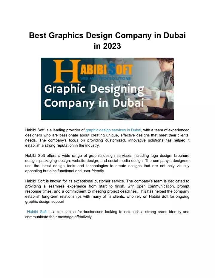 best graphics design company in dubai in 2023