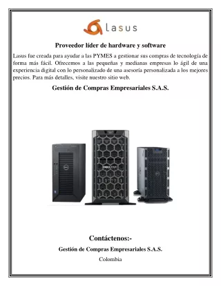 Proveedor líder de hardware y software