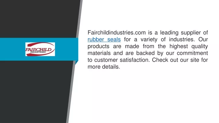 fairchildindustries com is a leading supplier