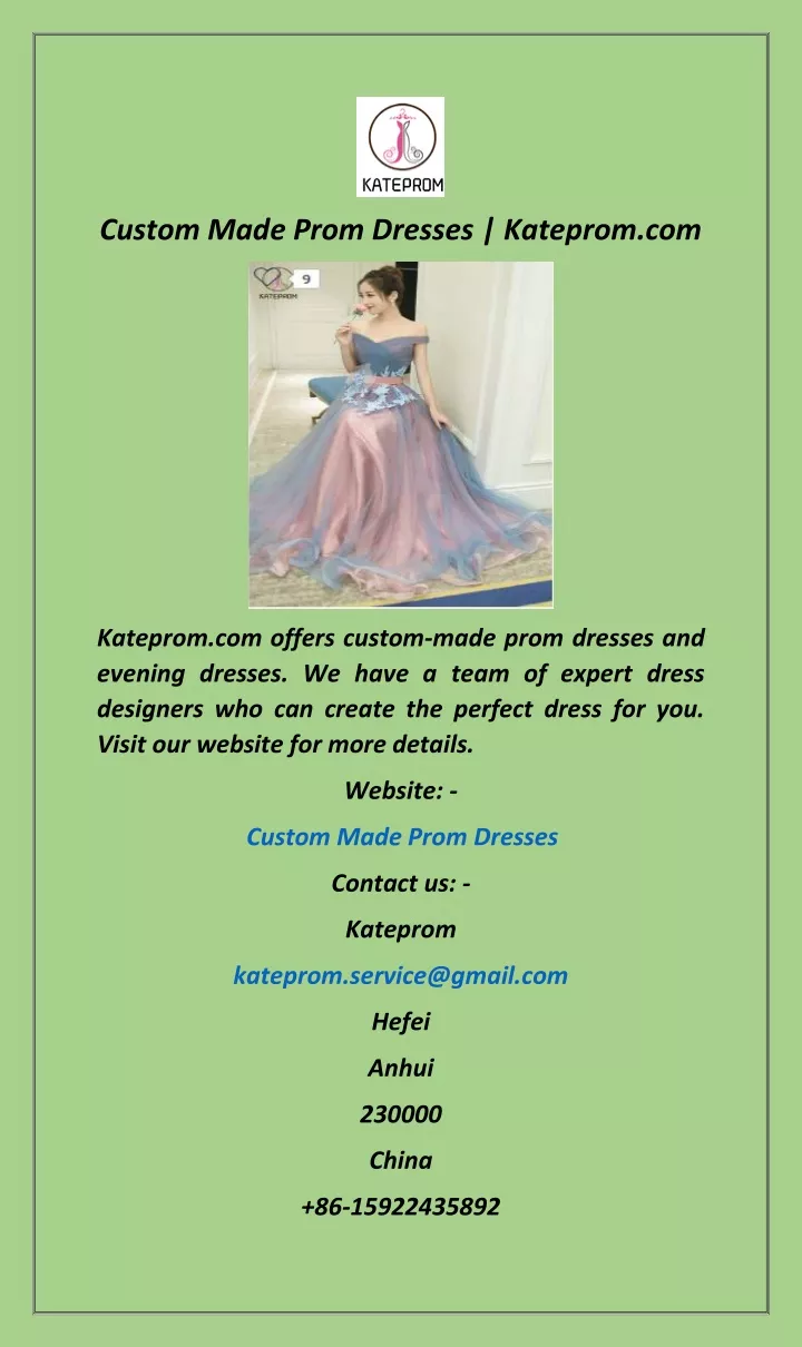 custom made prom dresses kateprom com