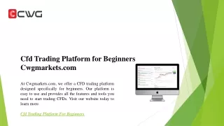 cfd trading platform for beginners cwgmarkets com