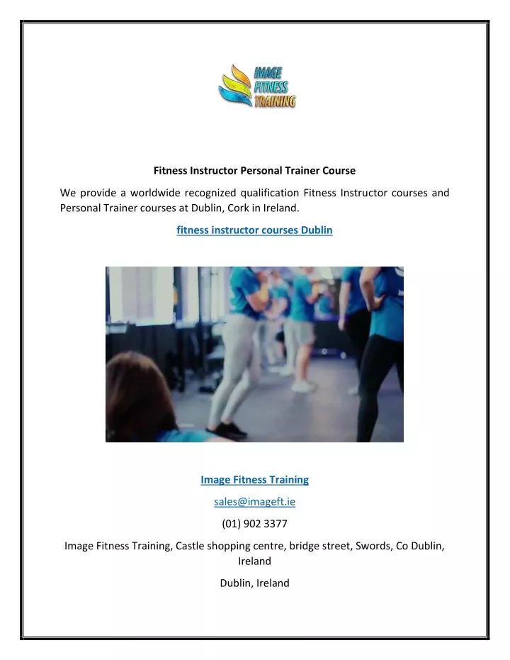 fitness instructor personal trainer course