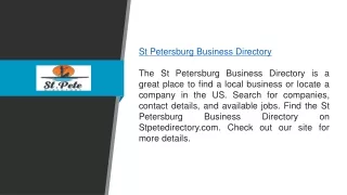 St Petersburg Business Directory | Stpetedirectory.com