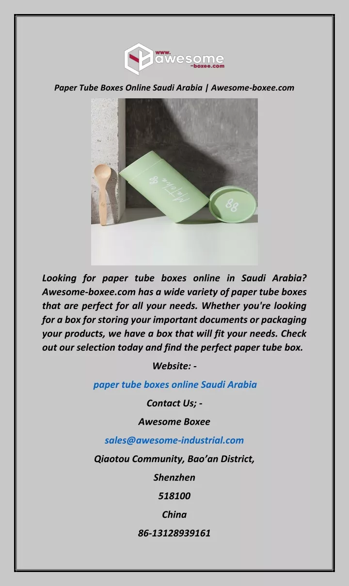 paper tube boxes online saudi arabia awesome