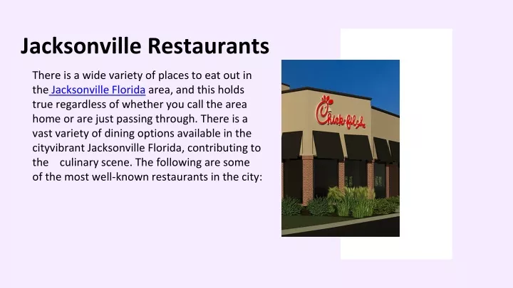 jacksonville restaurants