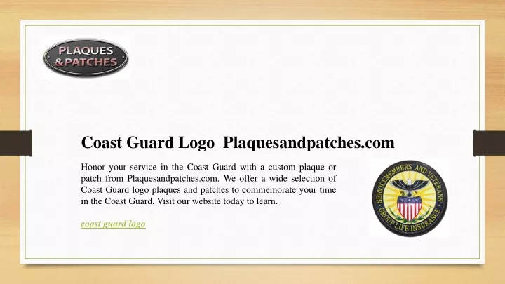 coast guard logo plaquesandpatches com