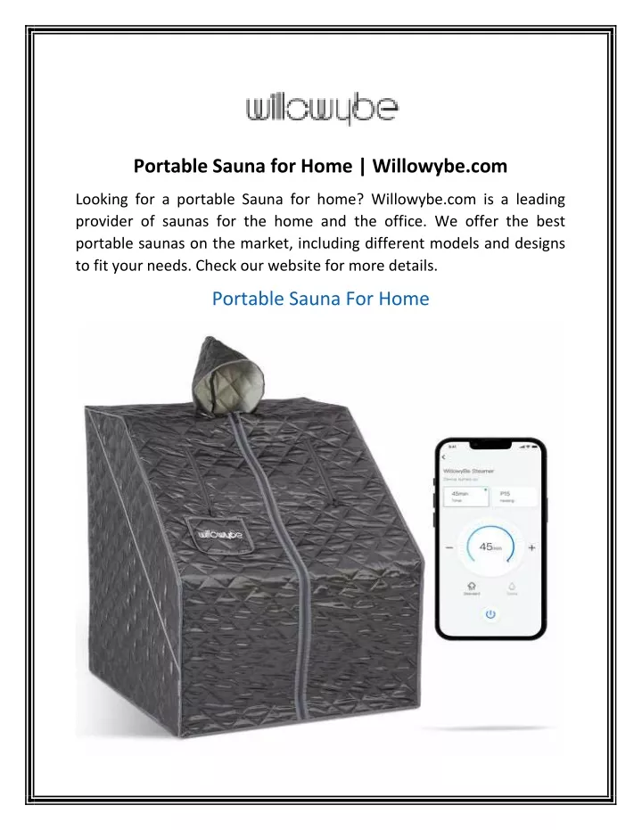 portable sauna for home willowybe com